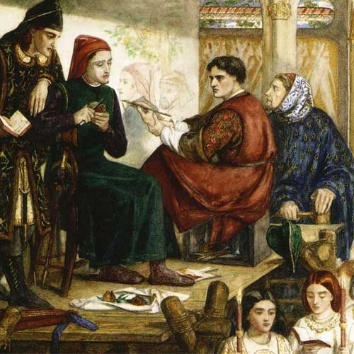 Giotto Painting the Portrait of Dante (1852) by Dante Gabriel Rossetti